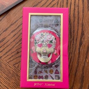 Betsey Johnson sugar skull compact mirror